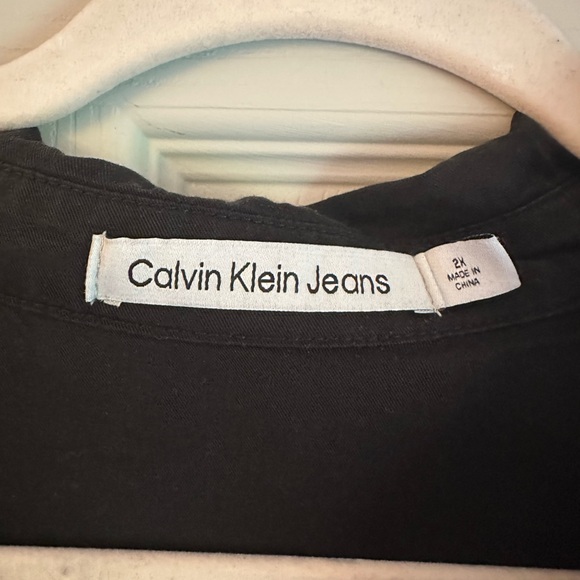 Calvin Klein Jeans Black Button Down Shirt size 2x - Picture 2 of 3